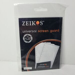 NEW Zeikos Universal Screen Guard for All LCD Screens: 3 Guards plus 1 Squeegee
